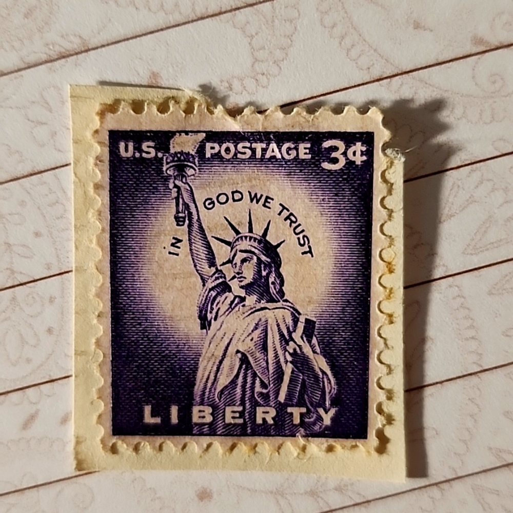 Rare vintage USA Liberty 3 cent stamp